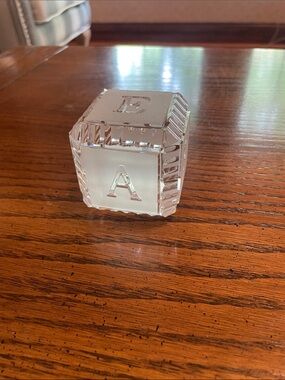 Waterford Paperweight: ABC Block Baby Block